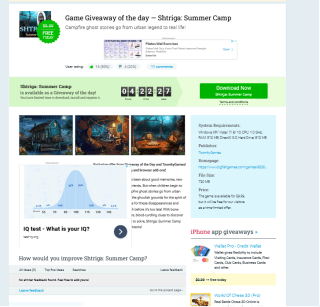 Shtriga: Summer Camp Gratis con Giveawayoftheday