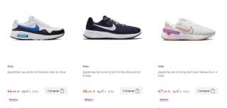 Calzado deportivo Adidas y Nike desde solo 17.49€