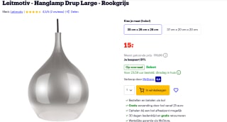 LEITMOTIV Hanglamp Drup voor €15 bij Bol