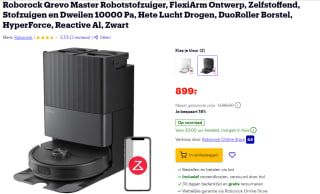 Roborock Qrevo Master Robotstofzuiger voor €899,99 bij Bol