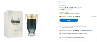 Perfume Invictus Parfum Paco Rabanne 200ml por $2,399 en Walmart