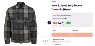 Jack&Jones Bury Boucle overshirt voor €14,95 bij iBOOD