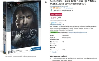 The Witcher, puzzle de 1000 piezas de la marca Clementoni por 7,20€