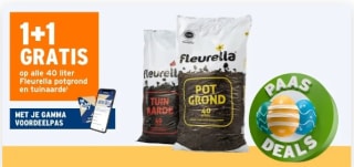 1+1 gratis op potgrond en tuinaarde bij de Gamma