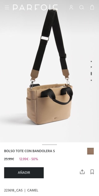 Bolso Tote con Bandolera por 12,99€.
