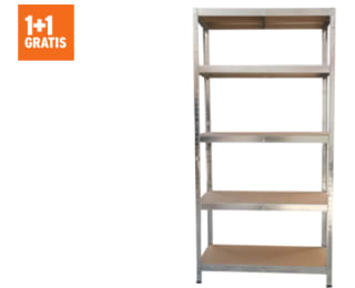 Handson stellingkast zwaar metaal 180x90x40 cm 175 kg 1+1 gratis bij de Gamma