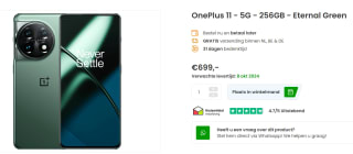 OnePlus 11 Green 256 GB 16 GB RAM 6,7" voor €699 bij Phonemarket