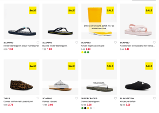 70% korting op de sale