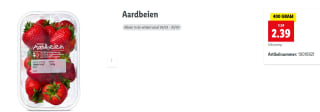 400 gr. Hollandse Aardbeien voor €2,39 bij de Lidl