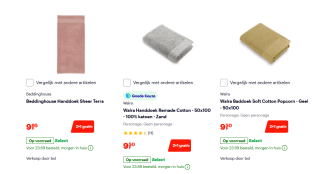 Geselecteerde handdoeken van Walra en Beddinghouse 2+1 gratis bij Bol