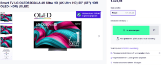 Smart TV LG OLED55C54LA 4K Ultra HD (4K Ultra HD) 55" voor €1.425,98 bij Productpine