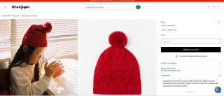 Gorro rojo con pompón marca Sfera por 3,99€