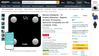 Báscula inteligente Kubo por 9,77€