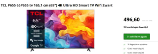 TCL 65P69B 65' TV (2024) voor €496,60 bij Twaiko