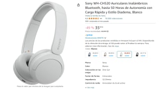 Sony WH-CH520 Auriculares Inalámbricos Bluetooth por 35,99€