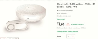 Honeywell Draadloze deurbel voor €12,95 bij Dealdonkey