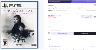 Videojuego A Plague Tale Innocence PS5 por 20,23€ (cuenta nueva por 12,13€)