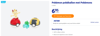 MEGA Pokémon ballen met Pokémons voor €6,95 bij de Action