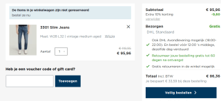 G-Star 3301 Slim Vintage Medium Aged heren jeans voor €86,36 dmv code bij G-star