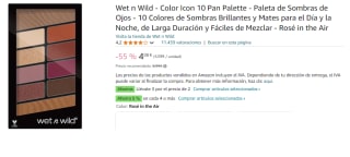 3 Paletas de sombras ojos 10 colores Wet n Wild por 7.94€