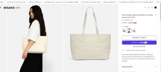 Bolso shopper grande acolchado con bolsillo para portátil por 12€.