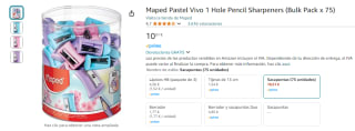 75 sacapuntas Maped Colores Pastel Vivo por 10,51€