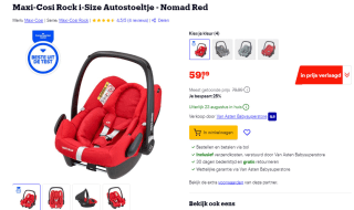 Maxi-Cosi Rock i-Size Autostoeltje voor €59,99 bij Bol
