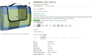 Manta Songmics transportable por 11,40€