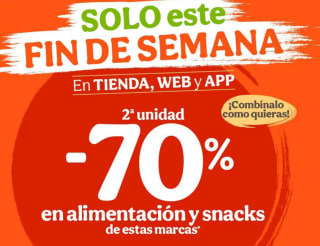 2ª ud al 70% en una selección de marcas en tiendanimal
