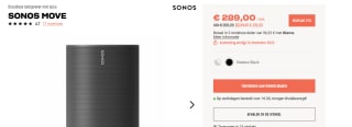 Sonos Move zwart & wit voor €289 bij HiFi Klubben