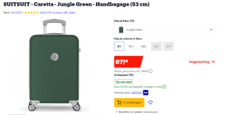 SUITSUIT Caretta handbagage koffer (53 cm) groen voor €65,24 bij Bol.com