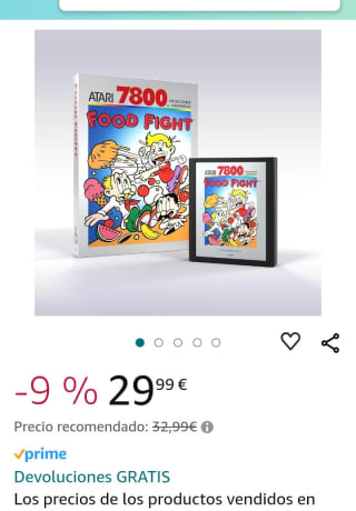 Food Fight Atari 7800 por 29,99€.