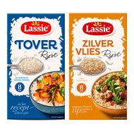 Lassie tover- of zilvervlies rijst voor €0.49 bij Dirk