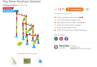 Play Water Racebaan Speelset voor €15 bij Lobbes