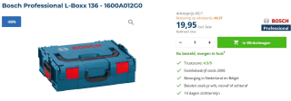 Bosch Professional L-Boxx 136 - voor €19,95 bij Mastertools