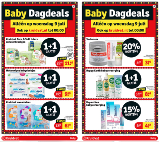 Babydagdeals Kruidvat 20% korting en andere aanbiedingen