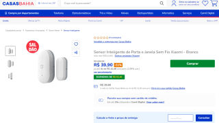 Sensor Inteligente de Porta e Janela da Xiaomi - R$ 39,90