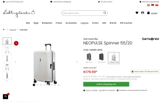 Samsonite Neopulse Spinner 55 20 metallic white por 179,99€
