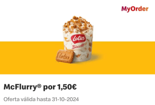 McFlurry a tan solo 1,50€ en Mcdonalds