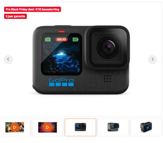 Foutje?! GoPro hero 12 bundle voor 279 euro