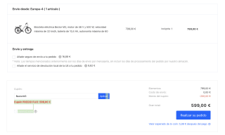 Bicicleta eléctrica Bezior M3 motor 48V 500W velocidad máxima de 32 km/h batería 10,4 Ah autonomía 60 km neumáticos 26" por solo 599€