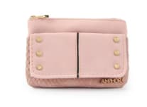 Monedero rectangular Amphora Alisha rosado claro por $6.900