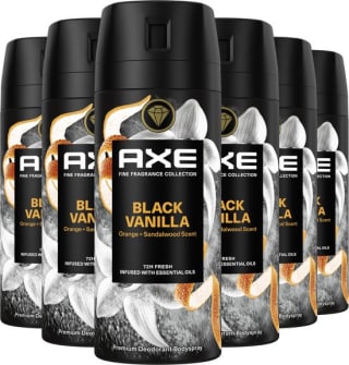 6x 150ml Axe Fine Fragrance Black Vanilla deodorant voor €16,67 bij Bol