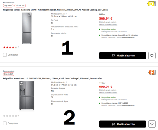 Recopilacion de Frigorificos Sin IVA en Mediamarkt