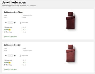 3 halen 1 betalen op dekbedovertrekken bij Beter Bed