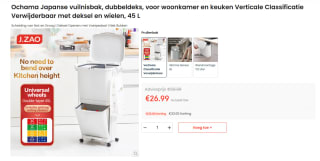Ochama Afvalsorteersysteem voor €26,99