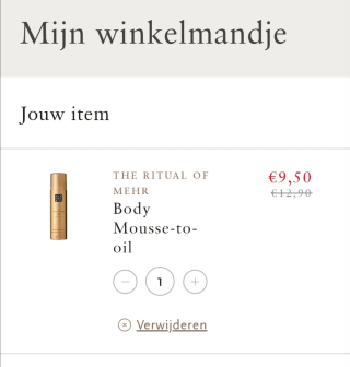 THE RITUAL OF MEHRBody Mousse-to-oilDetailsnullbodymousse/olie, 150 ml voor €9,50 in plaats van €12,90 bij Rituals