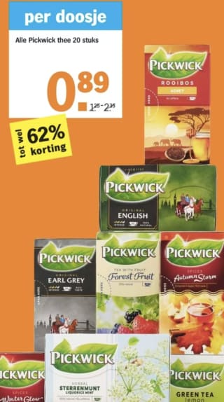 Pickwick thee voor €0,89