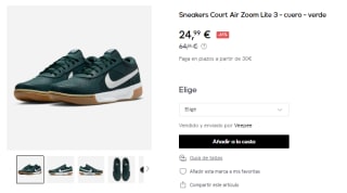 NIKE - Zapatillas Sneakers Court Air Zoom Lite 3 por 24,99€