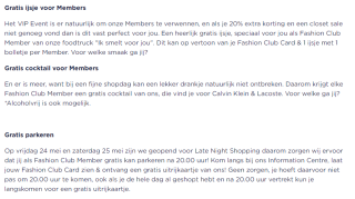 20% extra korting bij deelnemende merken + gratis ijsje & cocktail bij Batavia Stad Lelystad 23-26 mei